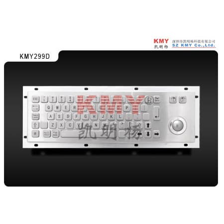 Hot sale stainless steel keyboard with trackball KMY299D